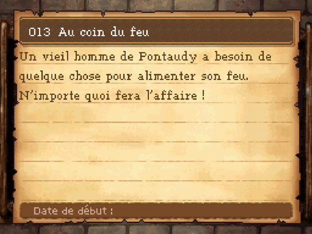 Quête : Au coin du feu